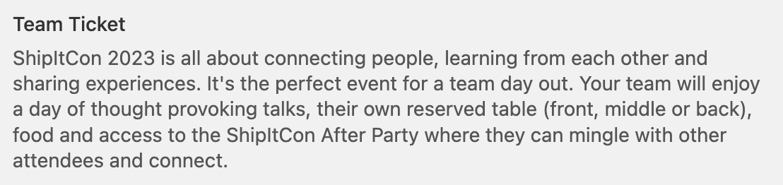 ShipItCon's tweet photo. ShipItCon 2023 is all about connecting people, learning from each other and sharing experiences. It's the perfect event for a team day out.

The Team Ticket is 800 euro and is on sale now : https://t.co/E1guTKHMTl

#sic2023 #teambuilding #learningeveryday https://t.co/BomrqF7Dqj