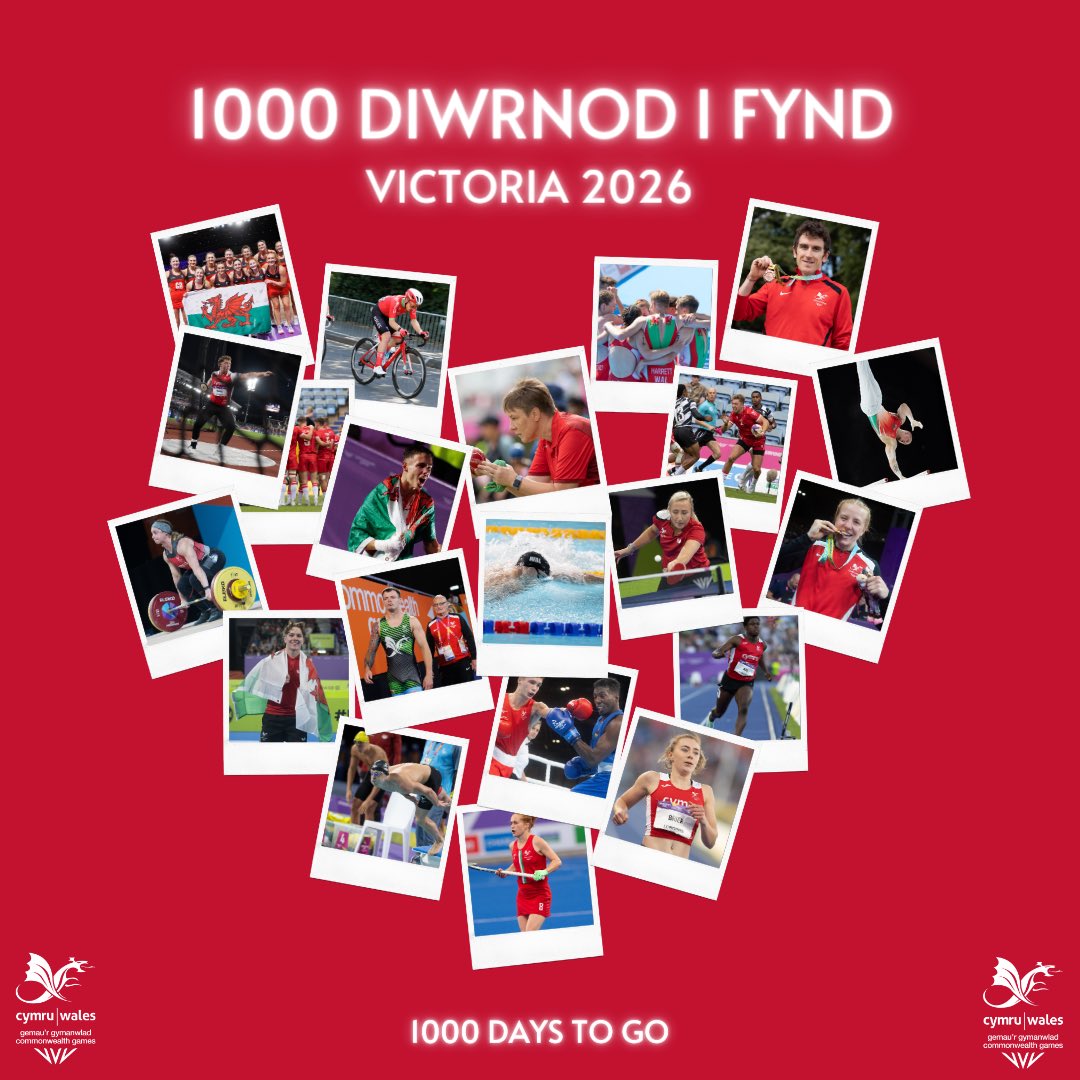 1000 diwrnod i fynd 🇦🇺 

The countdown for the 23rd Commonwealth Games starts NOW! ✈️ 

Darllennwch mwy / Read more on <a href="/CommGames_/">Commonwealth Games</a> : teamwales.cymru/1000-days-to-g…