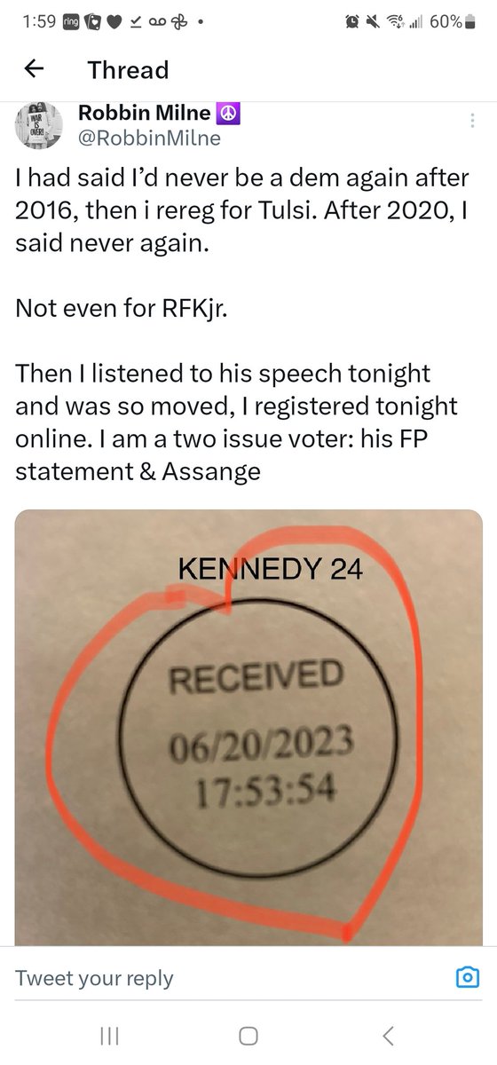 Like @RobbinMilne I went straight to townhall prior to home after Philly convention and DemExited vowing never again, then Tulsi2020 and after the speech in Boston, I stopped and re-register again ad a Dem #Kennedy24 #RFKPeace kennedy24.com