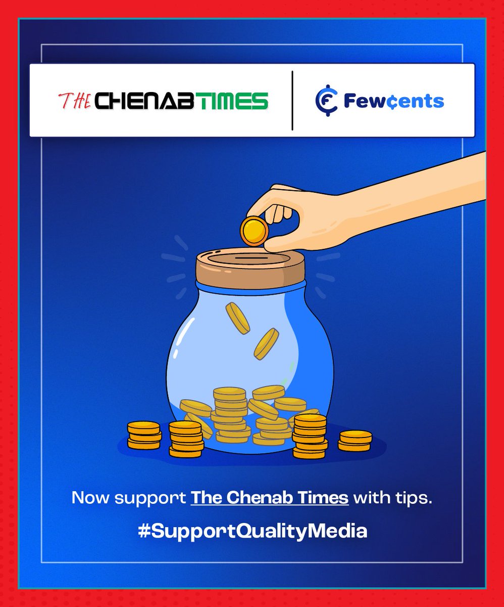 🥁 New addition to the #FewcentsMediaNetwork

<a href="/TheChenabTimes/">The Chenab Times</a> is dedicated to shedding light on the pressing issues surrounding the Chenab Valley. 

Support them with the <a href="/fewcents/">Fewcents</a>' #Tipjar solution to help them sustain and grow.

#Journalism #Chenab #Micropayments #Contribution