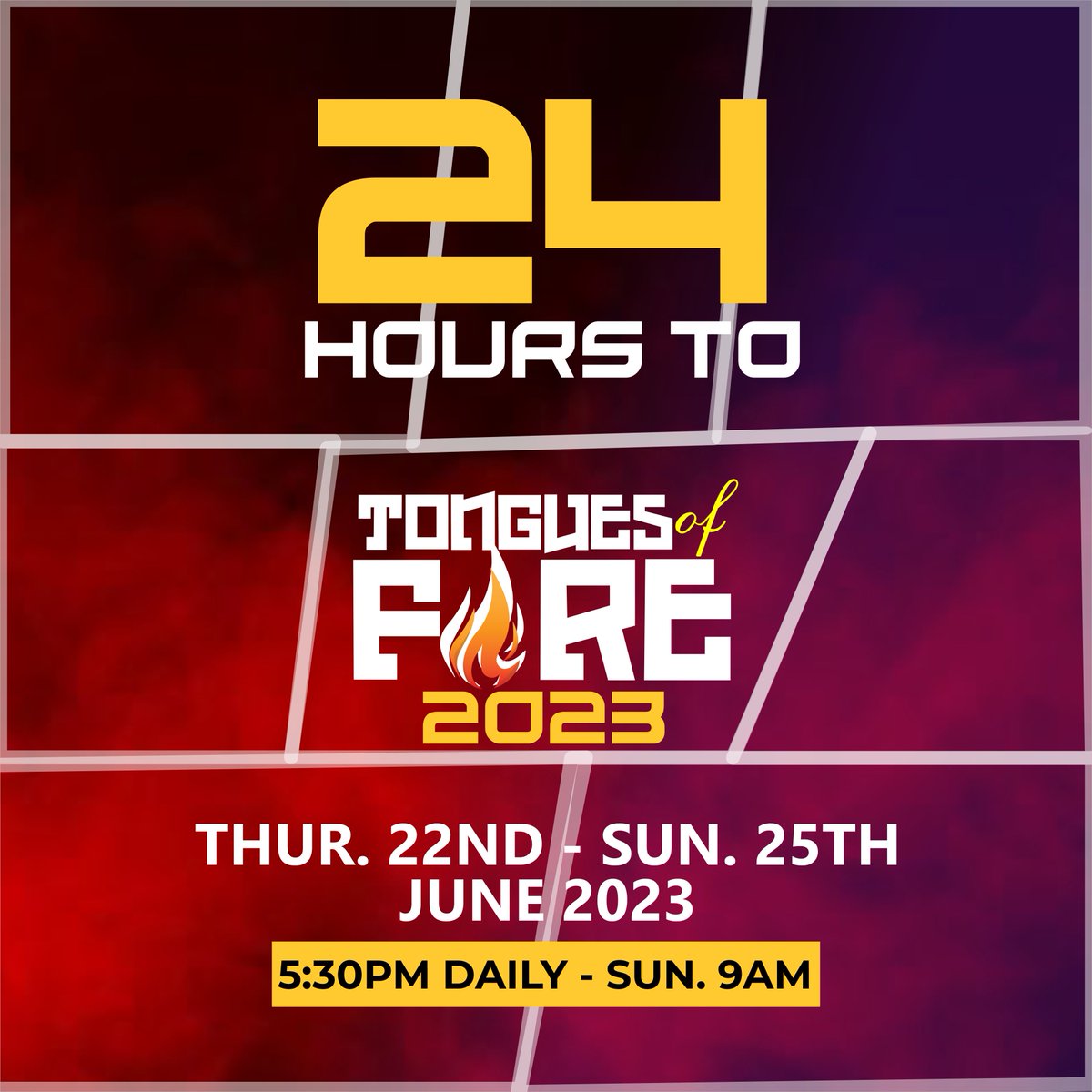 glaabuja's tweet image. GET READY!

It&apos;s  24 hours to TONGUES OF FIRE
You don&apos;t want to miss this divine appointment with God.

#glaabuja #tof2023 #accessing #latterandformerrain #countdown