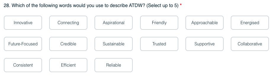 adeyjordan's tweet photo. @ATDW @mercer you asked for honest answers, and made this question mandatory. Every option was positive, and I couldn't find one I could honestly select, hence I can't submit the survey. A flawed design. https://t.co/3pqgt049Y6