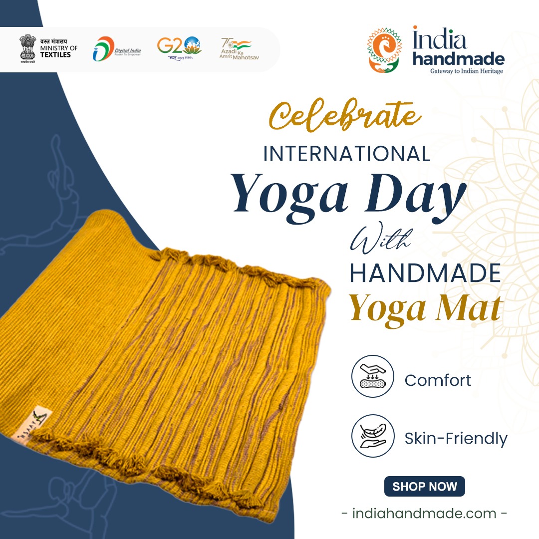 Indiahandmade_'s tweet photo. Elevate your practice to a whole new level of comfort and care this #InternationalYogaDay! Find solace on a skin-friendly #Handmade Yoga Mat, where every pose is met with the soft embrace of handmade goodness.
https://t.co/mHg54XtezW
@GoI_MeitY @TexMinIndia https://t.co/ywqAZ9X6Ck