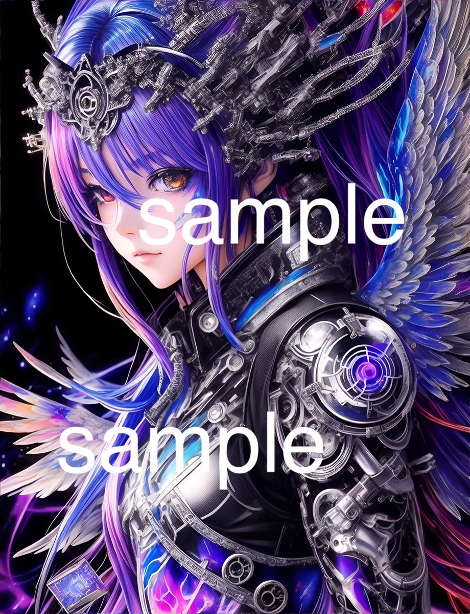 machine_angel2's tweet photo. どうも白夜です🫡

仕事で作品の情報発信ができてないので、販売リストには無い予定ですが幾つか載せていこうと思います🫡

もし好評なら販売、🎁、フリミンのどれかをしようかと思います。

引き続き販売始動までお待ち下さい��

フォロー&amp;RT&amp;❤️お願いします🙇‍♂️

#AIイラスト #AIart #NFT #機械天使 https://t.co/o5qoVB7W7t