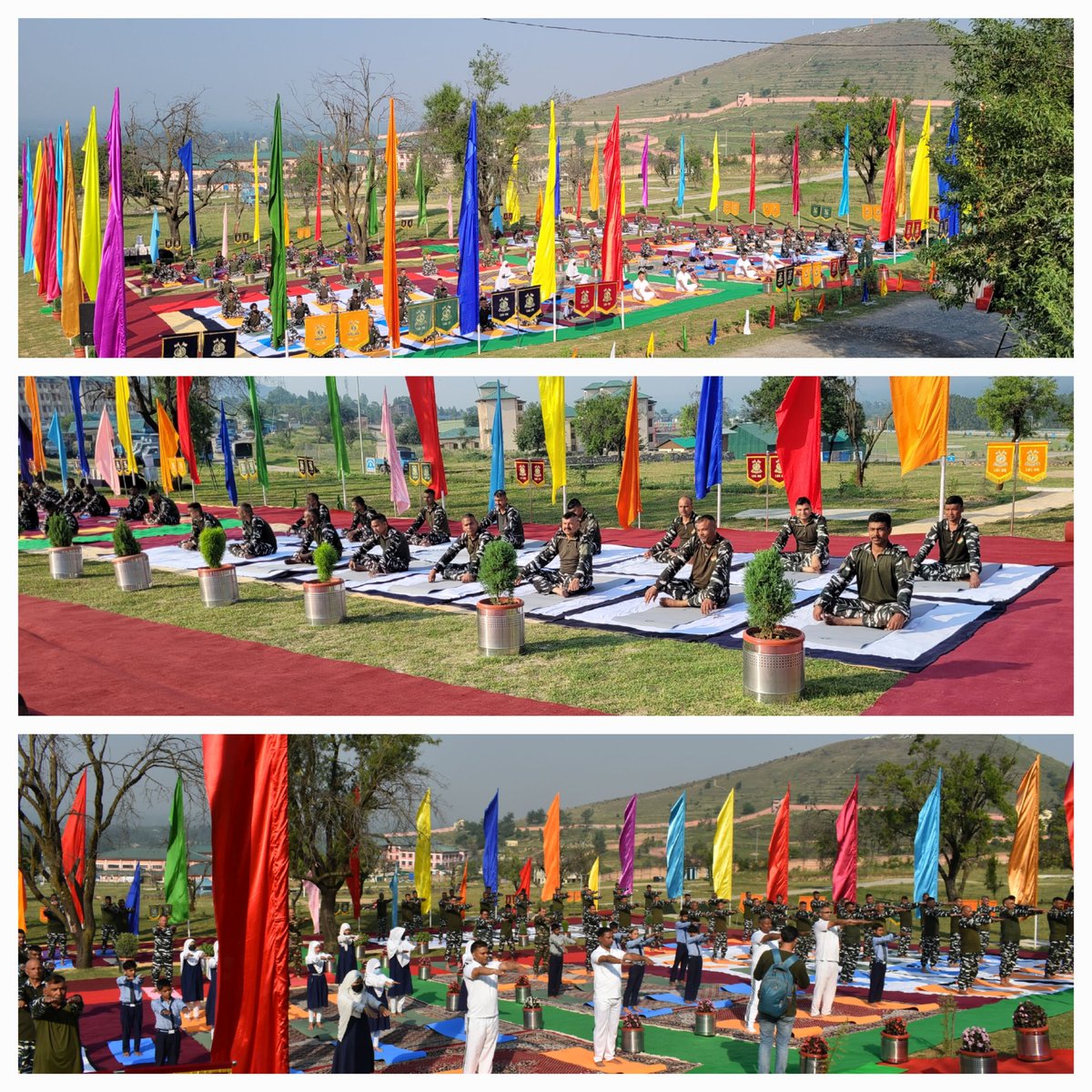 #IYD2023 :: Glimpses of INTERNATIONAL YOGA DAY celebrated at 185 BN CRPF Lethpora.