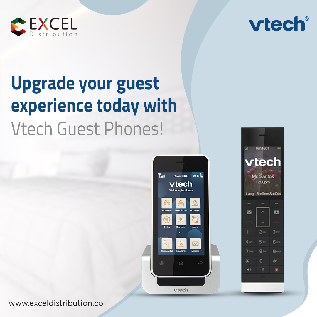 Vtech phones are designed with your guests' comfort and convenience in mind, featuring easy-to-use interfaces, clear sound quality, and customizable settings.

Upgrade your guest experience today with Vtech Guest Phones!
#VtechGuestPhones #GuestExperience #HospitalityTechnology