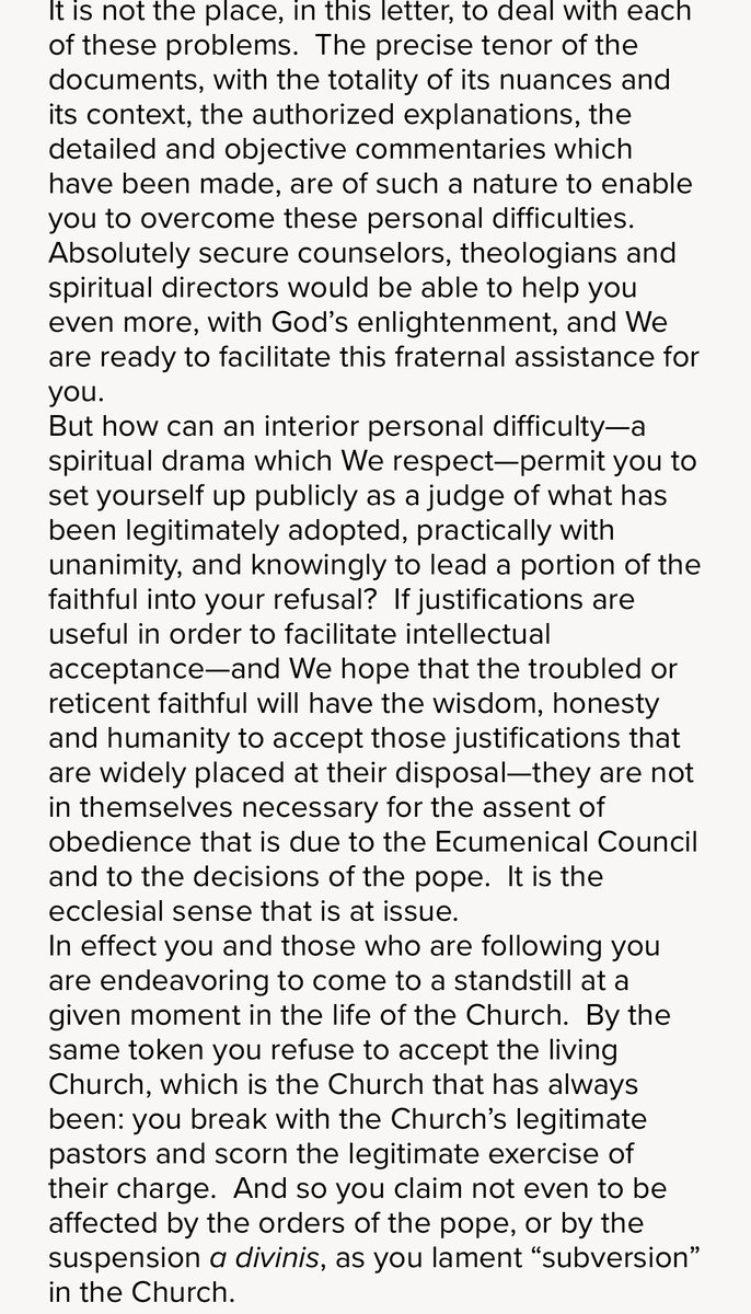 Sanoj Thomas on Twitter "Pope Saint Paul VI to Lefebvre"