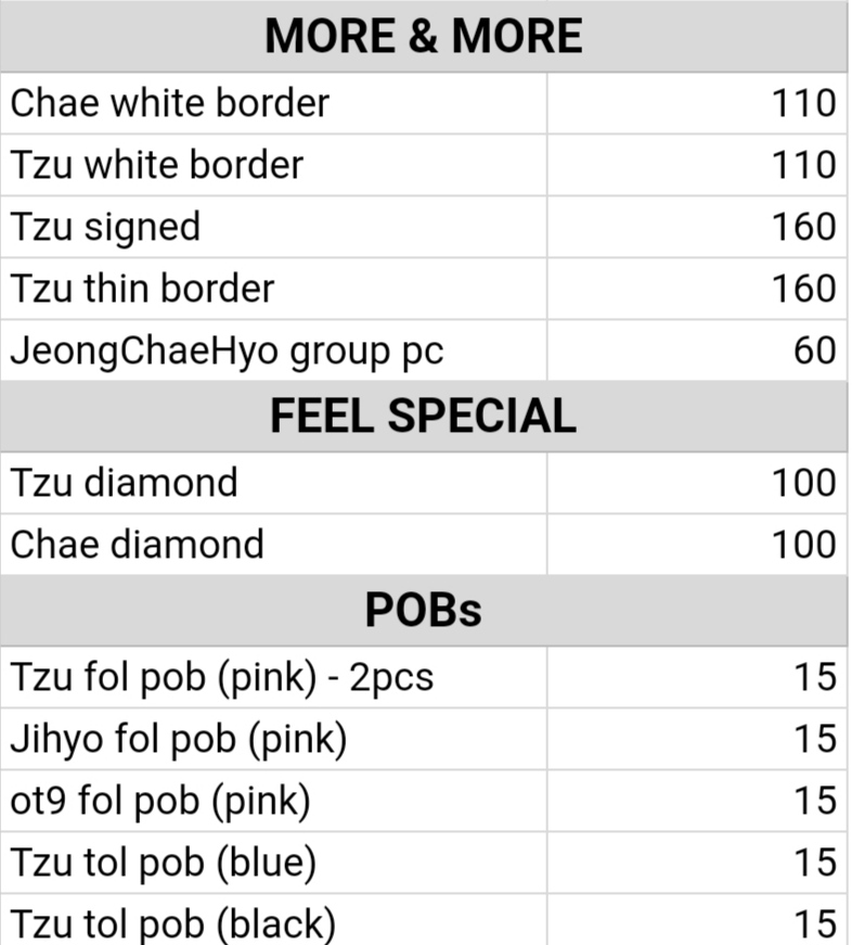 0614kart's tweet photo. t. wts lfb twice ph qs chaeyoung chae tzu tzuyu kuko signed thin border whie border pisnge fh macaron diamond mono fol fs tol mnm m&amp;m pob pc photocard https://t.co/mJ3q5gKYgH