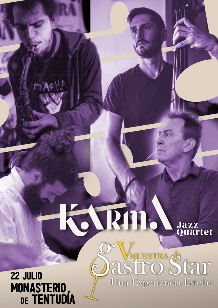 ComarcaTentudia's tweet photo. ¡Encantados de anunciar que el Grupo Extremeño Karma Jazz Quartet estará amenizando la velada en el evento Gastrostar! 📷📷 No te puedes perder esta oportunidad de disfrutar de su increíble talento mientras saboreas las delicias gastronómicas.
https://t.co/HbzBAiv00S https://t.co/vE0cBjy0GW