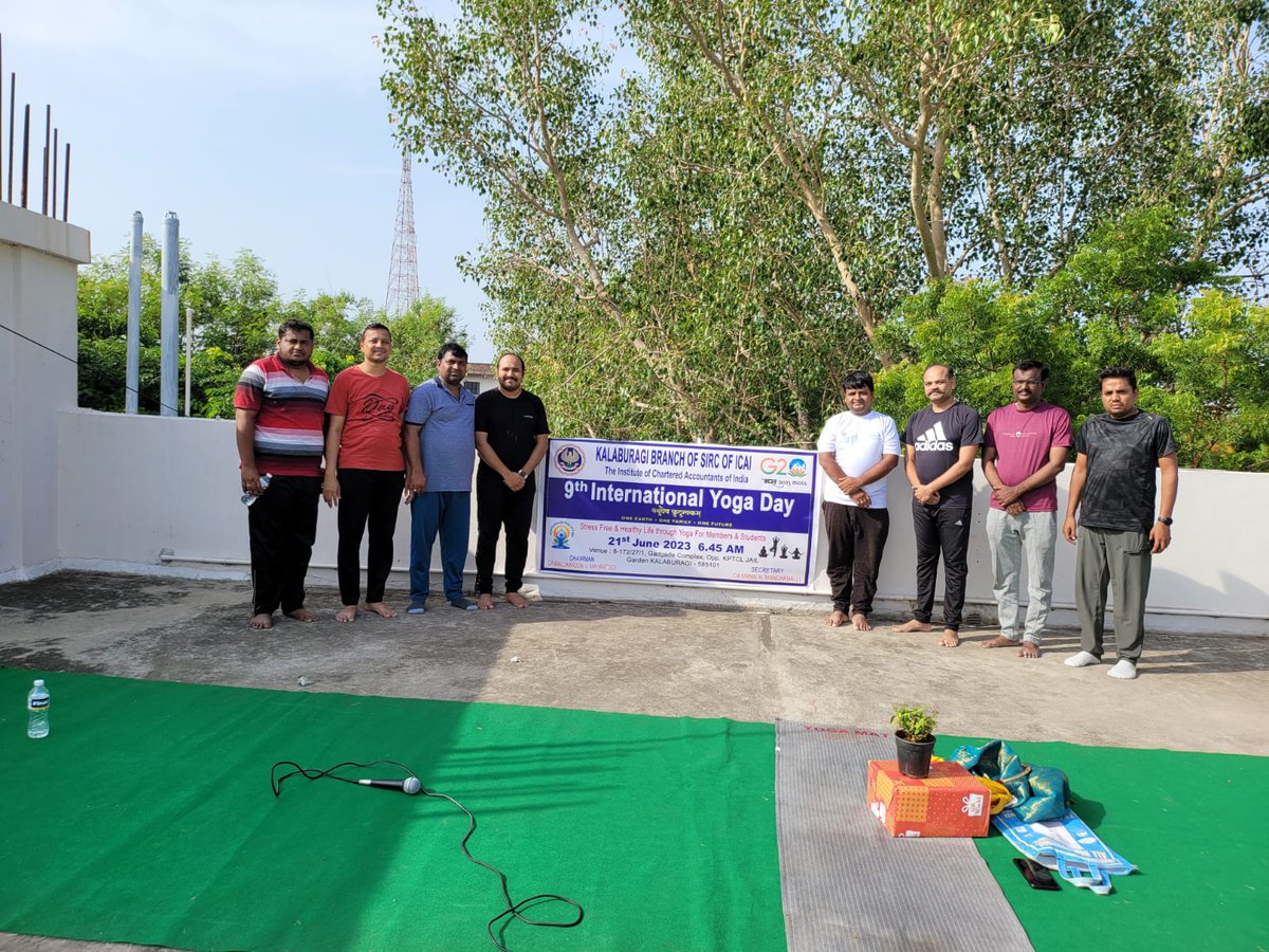9th international yoga day celebrated in CA foundation gulbarga