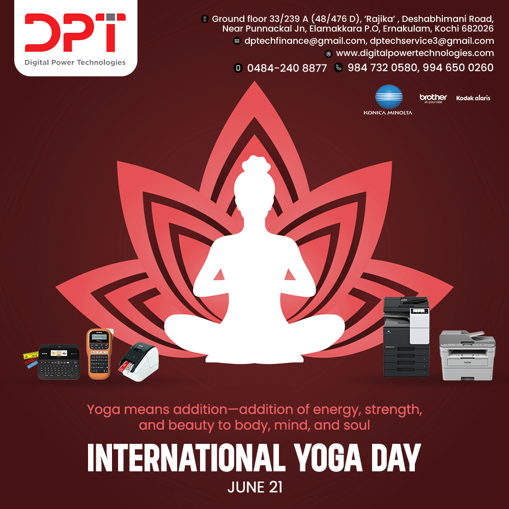 'Yoga is all about striking a balance in life and therefore, you must make it a part of your life. Warm wishes on International Yoga Day.'
.
.
.
#HappyInternationalYogaDay #InternationalYogaDay #yogaday #yoga #yogalife #DigitalPowerTechnologies