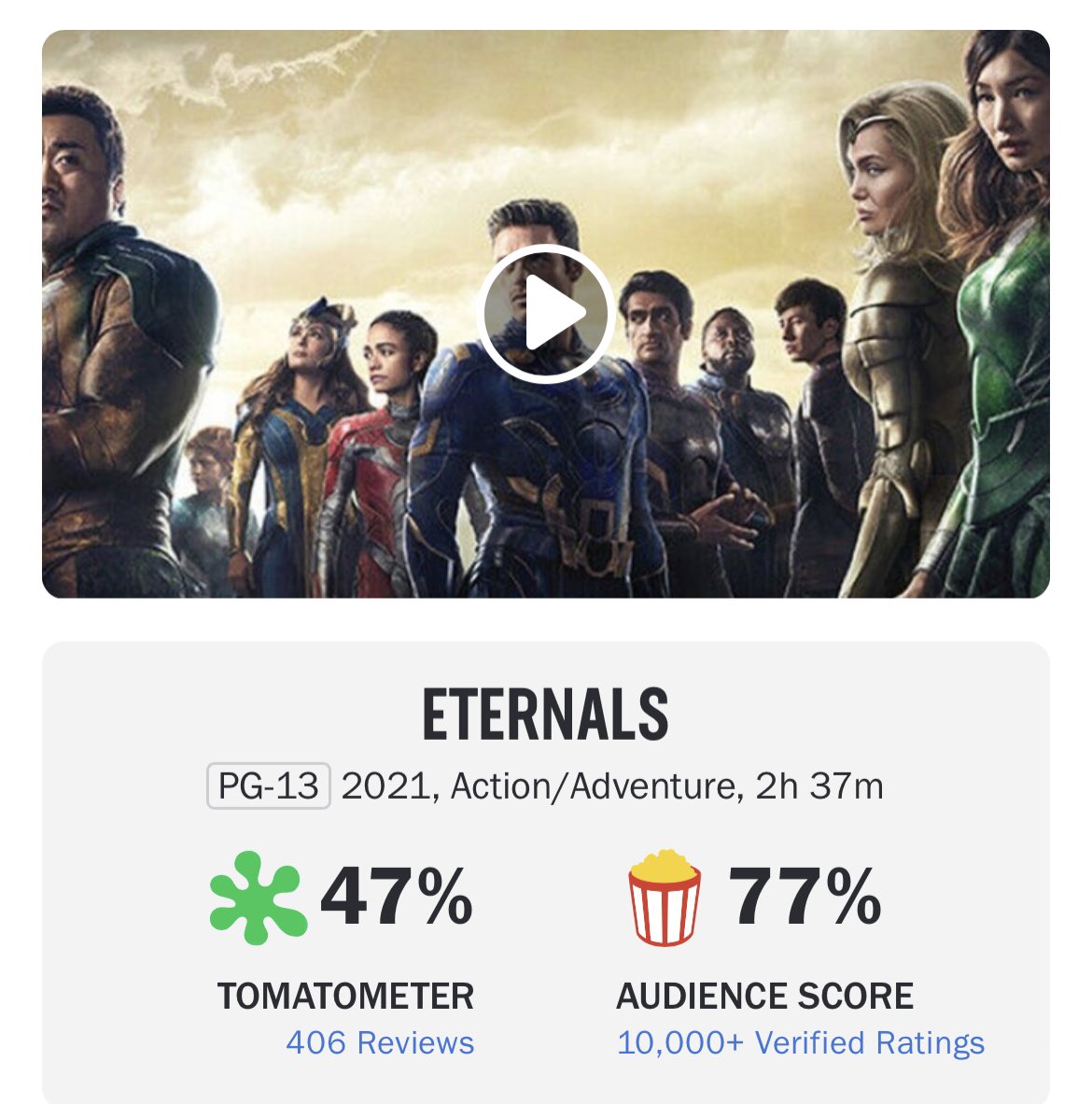 calling the little mermaid a flop when you stan eternals is CRAZY