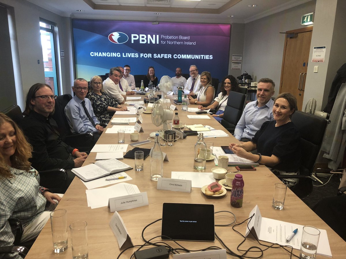 PBNINews's tweet photo. PBNI was delighted to welcome the Sponsor Group of the Executive Programme on Paramilitarism & Organised Crime to HQ this week. The group heard from staff, partners & service users participating in the Aspire project which works with young men at risk or involved in criminality. https://t.co/pB9cCUZeSC