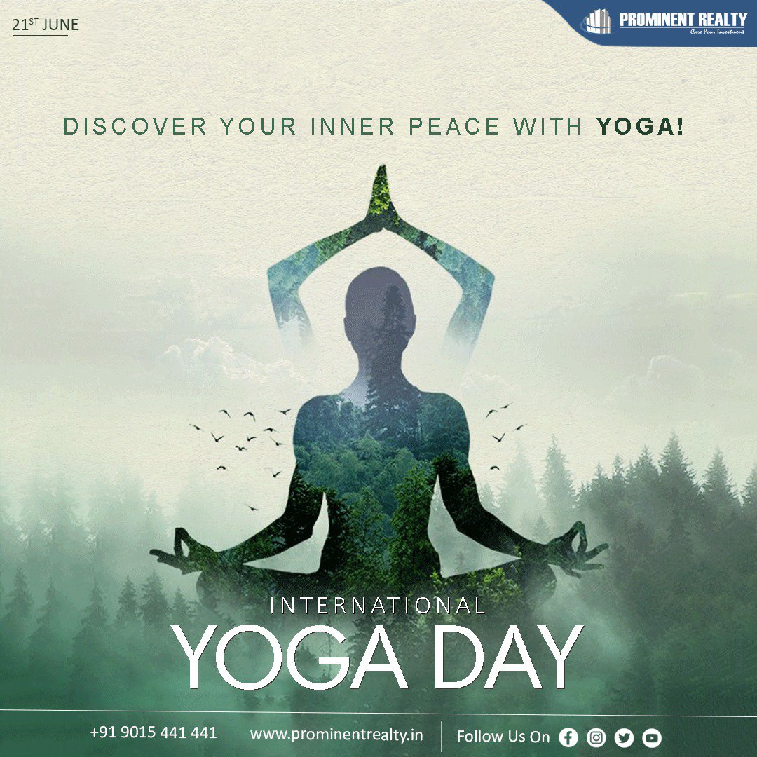Yoga is the gateway to happiness and
the secret to a healthy mind. Wishing International
Yoga Day!!
.
.
#InternationalYogaDay #yogaday2023 #yogaday
#yogafitness #yogawellness #YogaSpirituality
#yogahealth  #yogabalance
#prominentrealty #realestate #Gurgaon
#gurgaonproperties