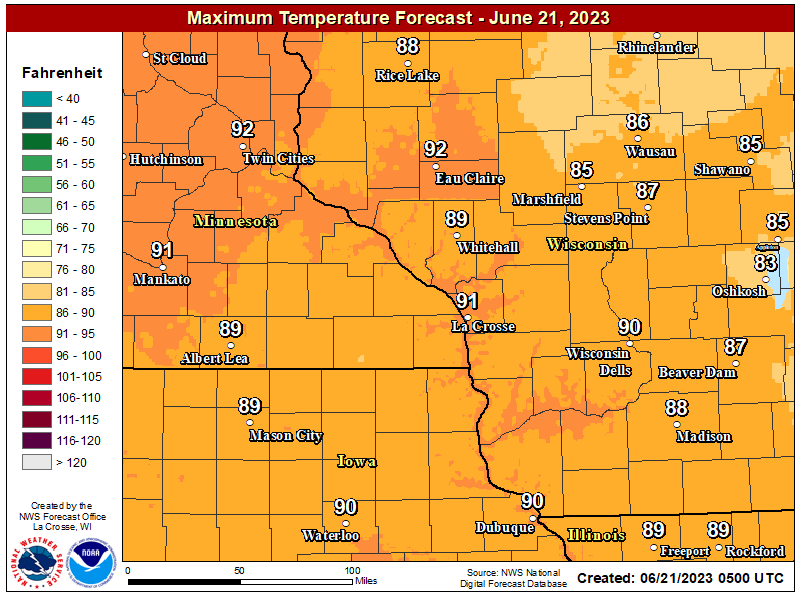 Good Morning SE Minnesota!

More awful weather!

Sunny and hot, poor air quality at times. Highs in the lower 90s. South winds 5 to 10 mph.

#MNwx #WIwx #IAwx #RochMN #Rochester #Austin #Minneapolis #EauClaire #Mankato #MasonCity #LaCrosse https://t.co/Q6iywISO3c