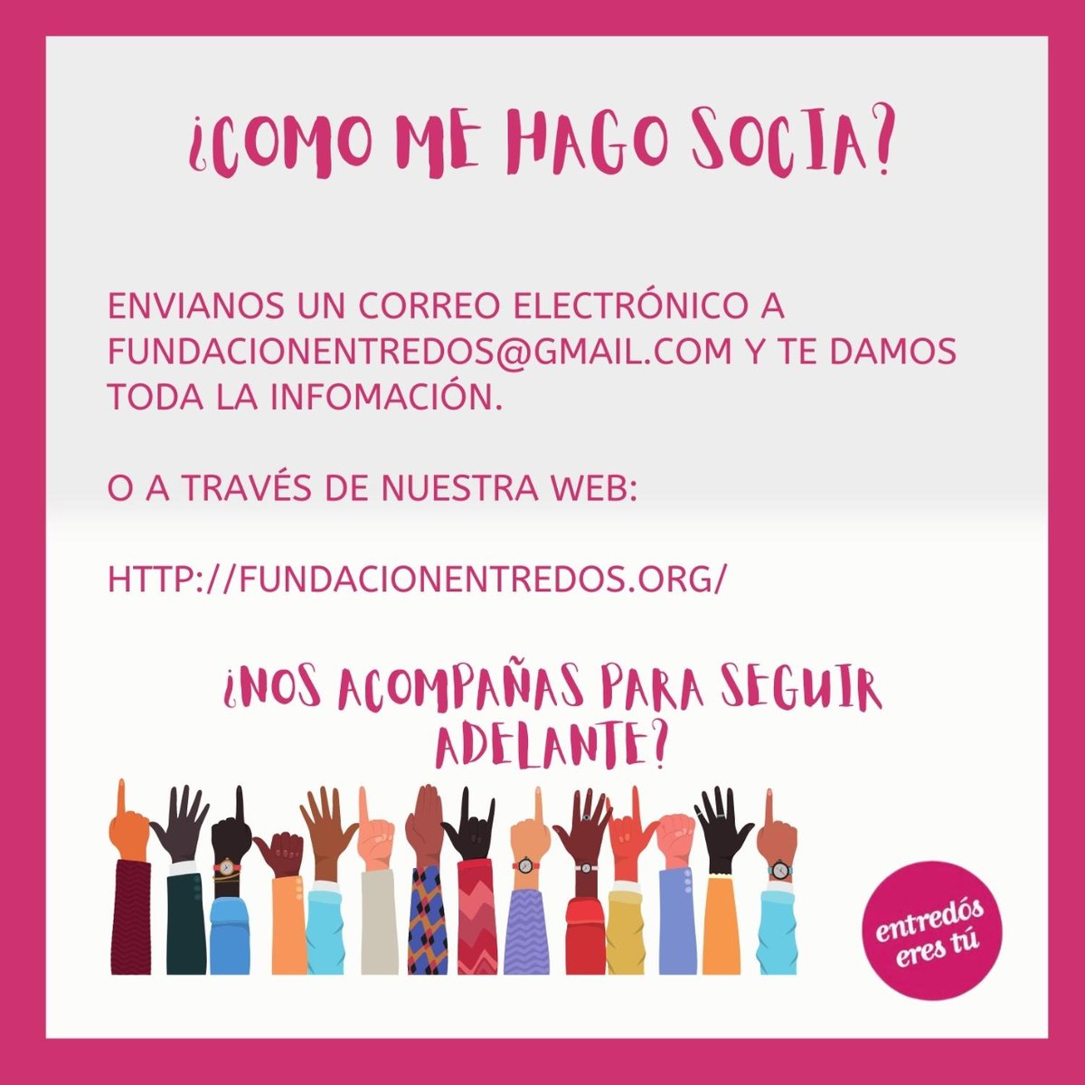 Entre2erestu's tweet photo. 💜¿Te interesa ser mecenas de Entredós? ¿Quieres apoyarnos de alguna manera? 💜

Si de aquí hasta el 31 de diciembre haces tu donación, los 150 primeros euros de tu donación desgravan hasta un 75% en tu declaración de la renta.

https://t.co/h0gal9ORl7 https://t.co/ZPStlCafqp