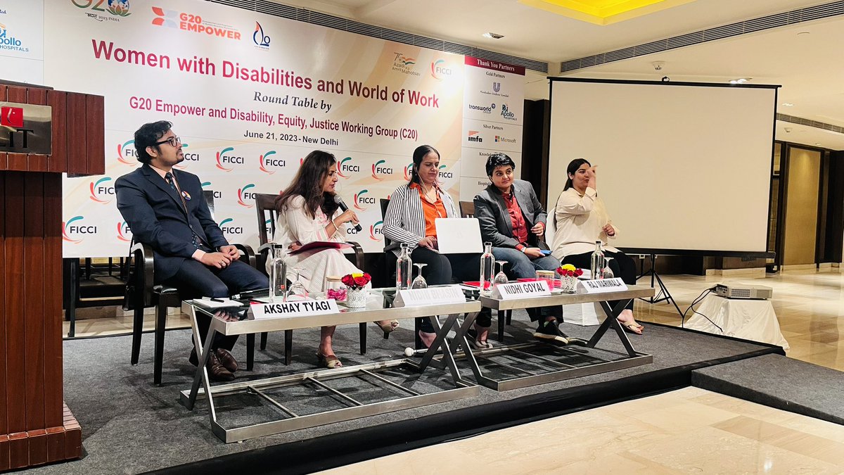 RisingFlameNow's tweet image. Our Founder &amp;amp; Executive Director + Coordinator of @C20EG's first Working Group exclusively on #disability @saysnidhigoyal emphasised how disability is a cross-cutting issue that costs a country's GDP when not given proper attention. #Empower20 @g20empower
