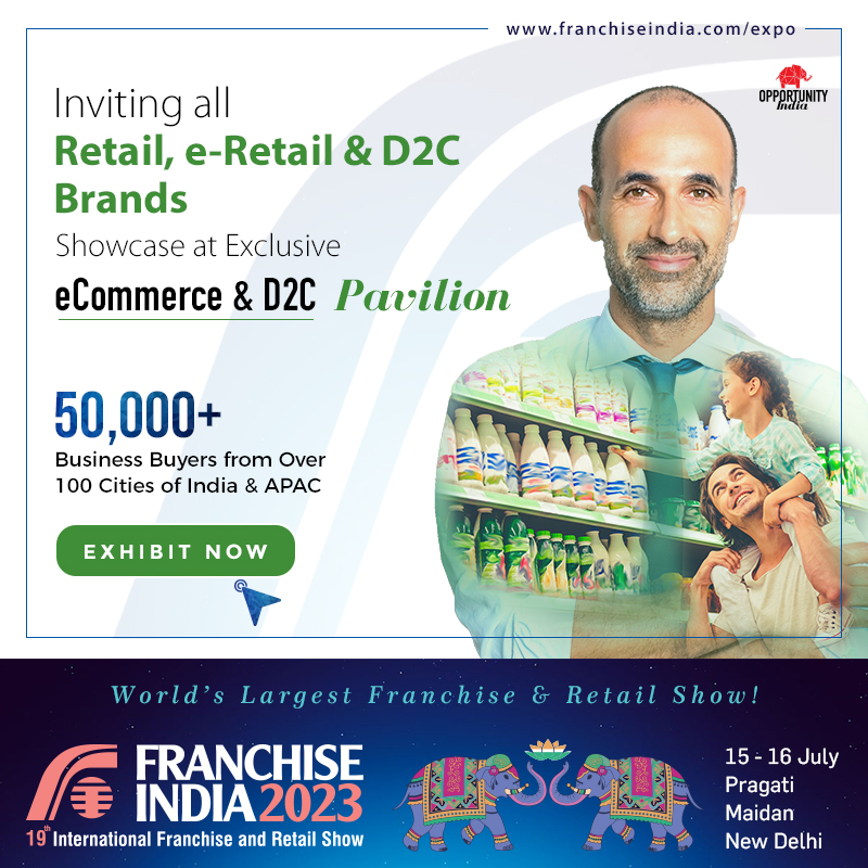 Unleash Your Franchise Potential Join Us at #FranchiseIndia2023, the Ultimate Destination for Established and Emerging Franchise Brands to Showcase Their Success and Expand Their Business Horizons!

July 15-16, Hall No. 5 Pragati Maidan, New Delhi

Exhibit:lnkd.in/dz4BSb6P