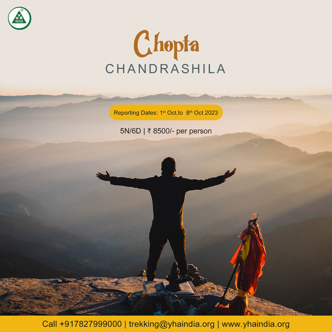 ANNOUNCEMENT!!
Join National Himalayan Trekking cum Training Expedition Deoriatal-Chopta-Tungnath-Chandrashila 2023
Starts from 1st Oct
Duration: 5N/6D
in just Rs 8500/- Per Person
Click here to book: rb.gy/3125x
Call on 7827999000
#yhai #yhaindia #chopta