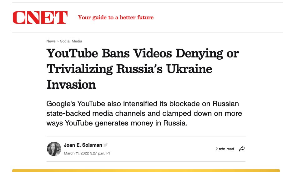 @elonmusk @Timcast Believe us, we know. Rejected for monetization twice for 'dangerous content,' (we streamed the Freedom Convoy); struck three times for posting 'medical Misinformation' and 'denying Ukraine war' (as they see it). They are shaping what people think they know.