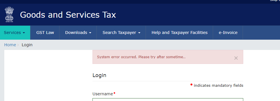 vadnerepravin's tweet photo. @Infosys_GSTN Please solve this glitch. and please don't replay "Clear cookies &amp; cached of browser". I cant login so I cant reach Grievances too!!! https://t.co/9trvRpm3Pn