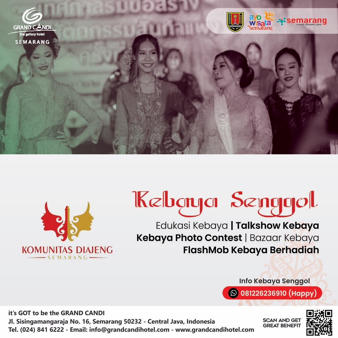 GrandCandiSMG's tweet photo. Minggu ini jangan sampai ketinggalan Festival Budaya dan Kuliner Pasar Senggol! Ada berbagai macam streetfood dan kuliner tradisional, local product asli Semarangan yang gemoy banget, sampai art &amp; culture performance 🎉 https://t.co/ElyU9DXuAt
