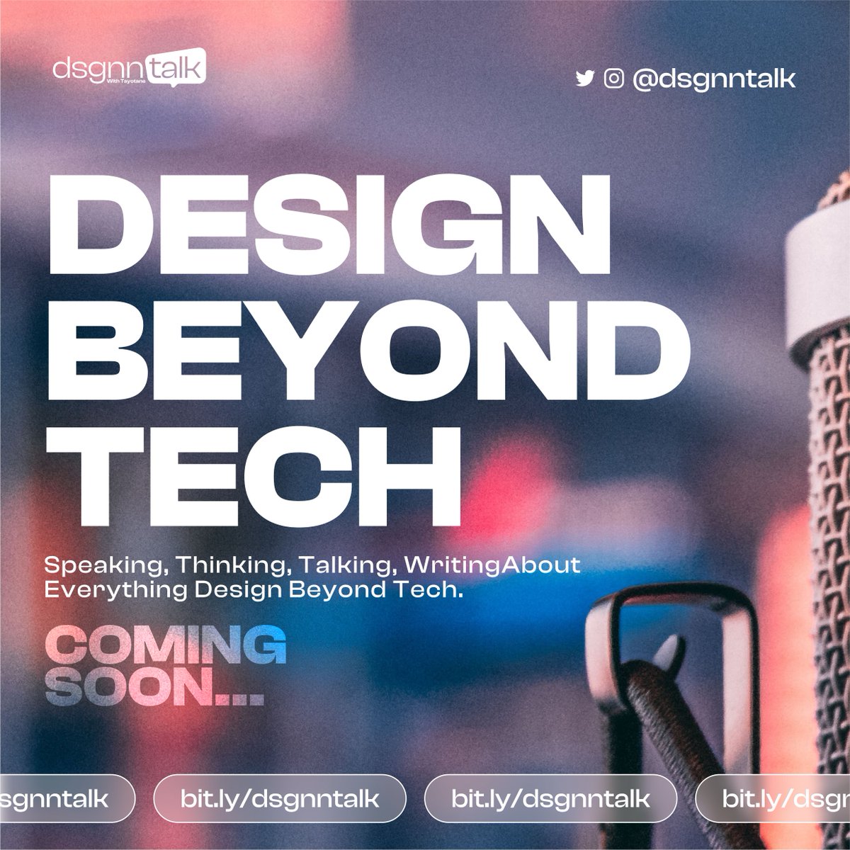 Exploring design beyond what technology alone has to offer. 🔭

#dsgnntalk #designplatform #designcommunity

Follow @dsgnntalk