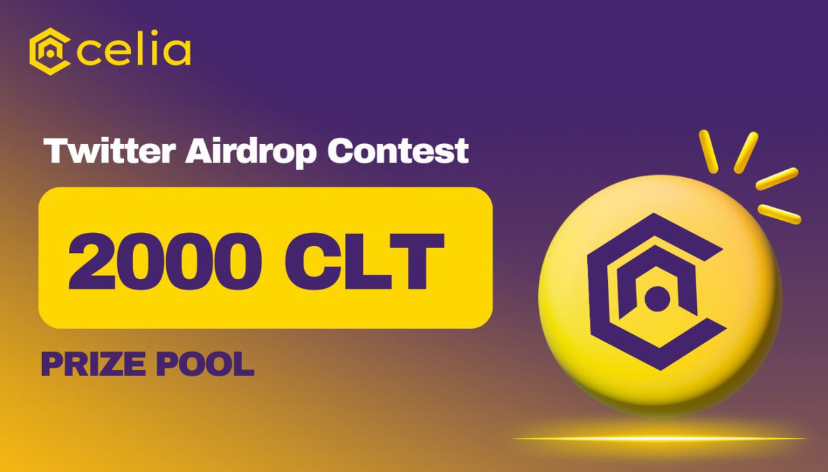 📢🎉Weekly Airdrop Contest Follow all instructions to be among the 10 lucky winners to win 200CLT 1️⃣ Like and Retweet this post 2️⃣ Tag 2 friends 3️⃣ Follow @Celia_Finance @EmmanuelAfula and @favourafula 4️⃣ Drop a comment with your referral code. Register here 👇…