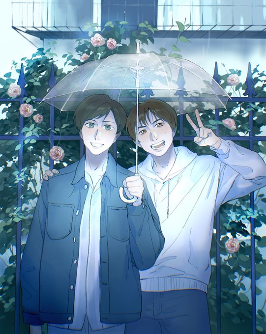 「flower shared umbrella」 illustration images(Latest)