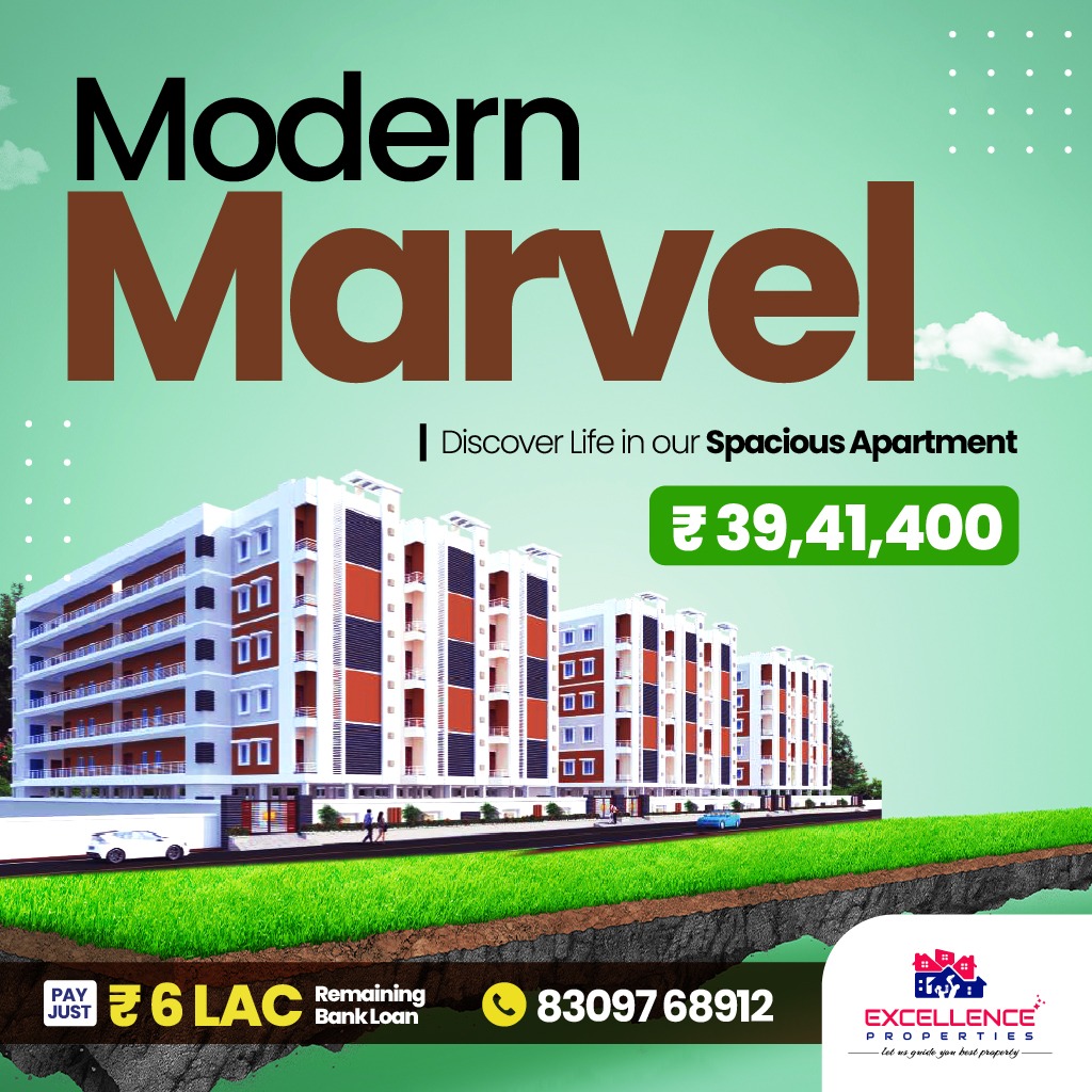 Unleash the pinnacle of luxury in our prestigious apartment flats. 
Pay Just - 6lakhs | remaining bank Loan.
2 BHK (1071 SFT).
Call now for more details at 08309768912
#LuxuryLiving #apartmentliving #PropertyInvesting #RealEstate #realestateinvesting #FinancialWealth