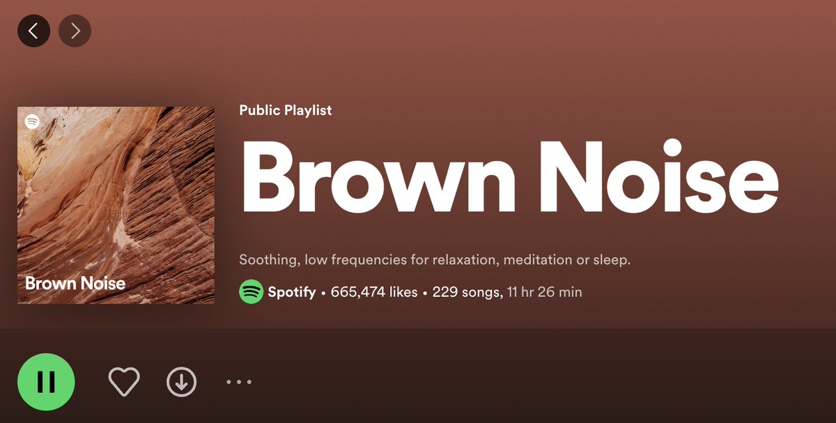 Trying out Brown Noise for focus. What kind of playlist do you have for focus? Or any at all?

open.spotify.com/playlist/37i9d…

#brownnoise #focus