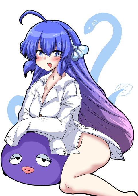 #ウナート 
今日の日課の裸Yシャツウナちゃんです 