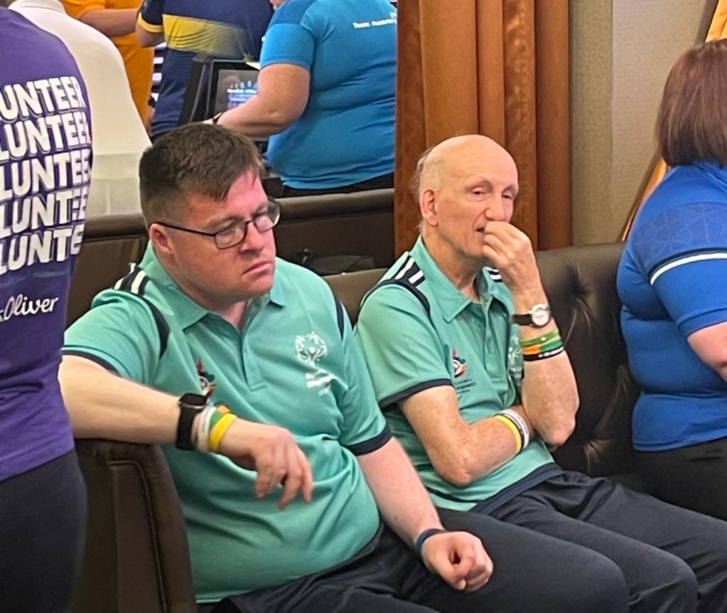 Team Ireland doubles final just about to get started! Martin and Keith &amp; Mary Kate &amp; Andrew #Bowling #UnbeatableTogether #TeamIreland