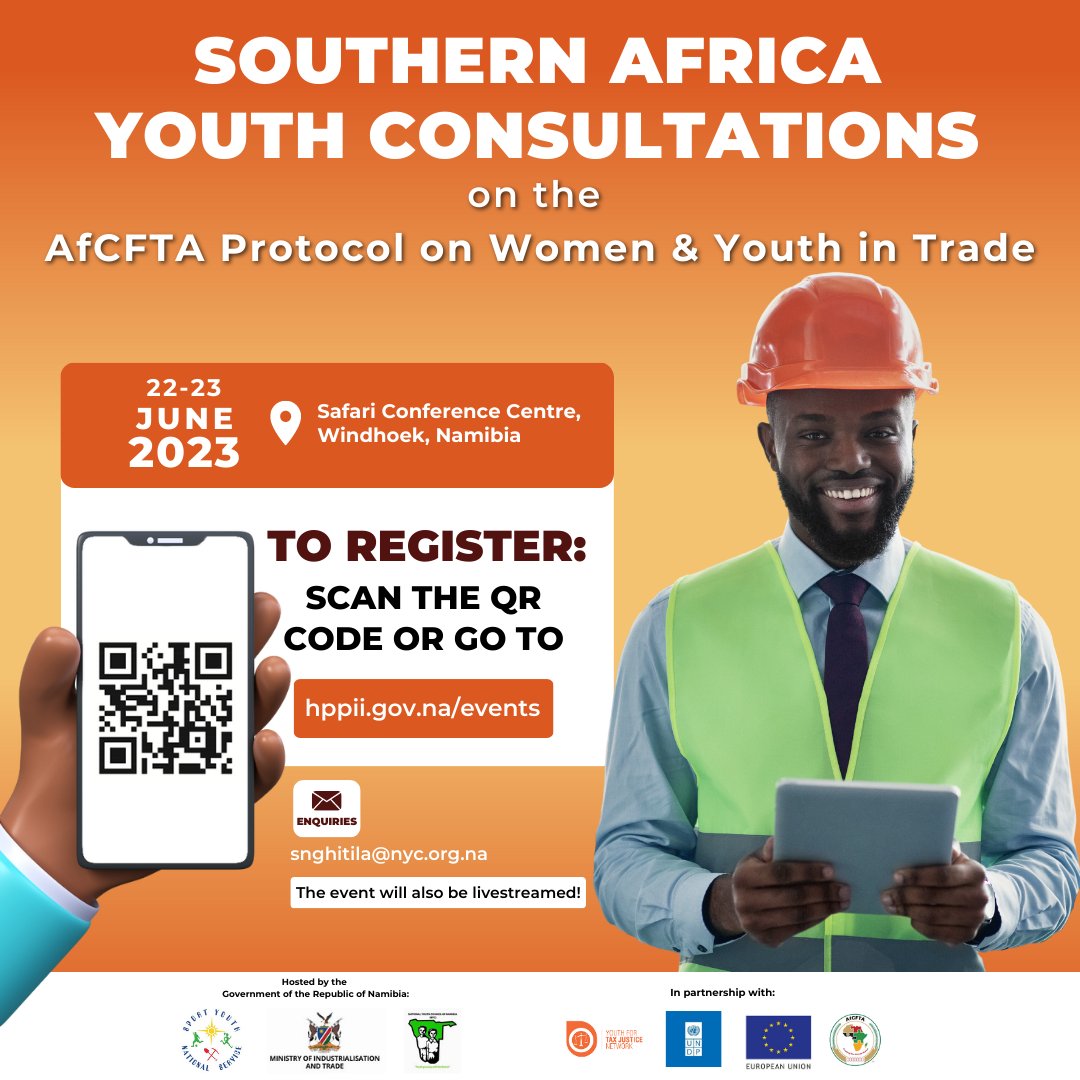 Namibian youth into int'l trade & entrepreneurship, apply to attend this Meeting that promises to access young ppl's access to economic opportunity at national/regional levels & through sustainable investment in youth-priority areas! Link in bio. #youthopportunities.