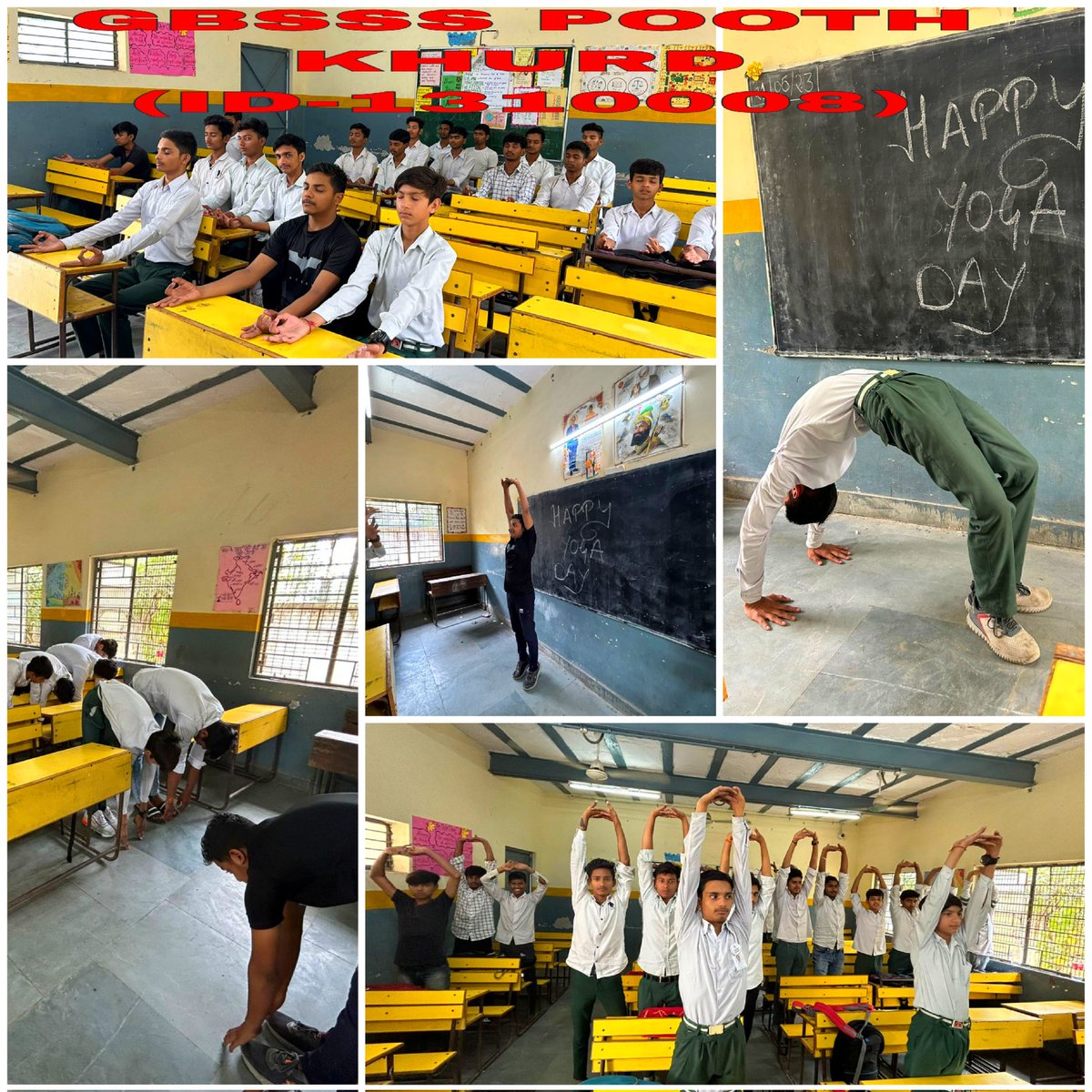 G1310008's tweet photo. "Yoga for Vasudhaiva Kutumbakam" or "Yoga for the Welfare of All as One World-One Family."
Celebrating International Yoga Day at GBSSS Pooth Khurd,Delhi (School Id-1310008).
#InternationalDayofYoga2023 #gbsss1310008 #delhigovernmentschools  @Dir_Education https://t.co/QFj1wxoP3d