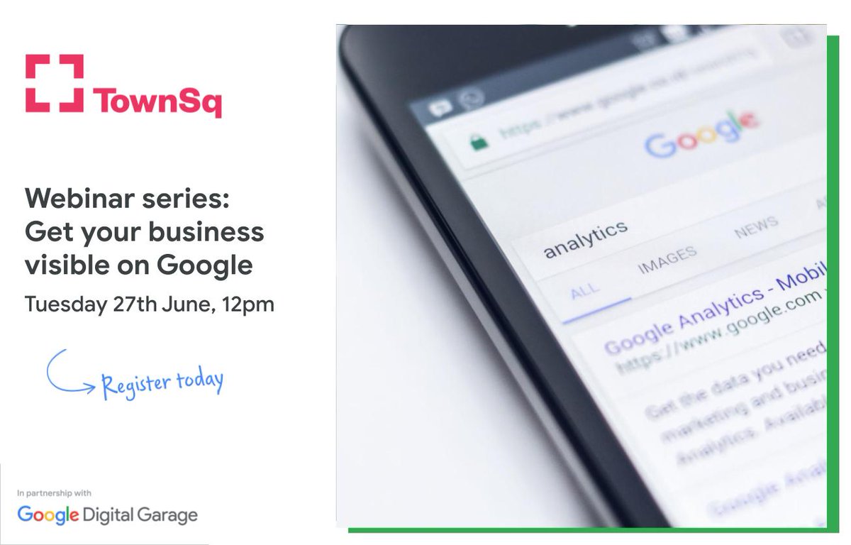Looking to boost your SEO and increase website traction?

#GoogleDigitalGarage is delivering free live webinar training to help you develop new digital skills on 27th June.

Register now: buff.ly/3IvNlku

<a href="/GoogleUK/">Google UK</a>