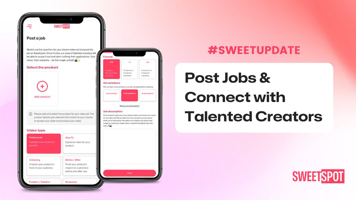 🚀BIG UPDATE! Now, you can post a job directly on our platform and watch the top creators in our community apply. Perfect for social media agencies, ecom brands & digital marketers looking for fresh, creative content. Say hello to talent coming to you! #UGCVideoAd #JobPosting