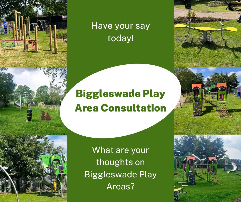 Don't miss out❗️

🌳Biggleswade Town Council would love to hear what improvements you’d like to see in the Towns Play Areas🛝. 

Please complete the form attached below if you would like your feedback heard. To have your say, click on the link below: 

buff.ly/3CIOUrO