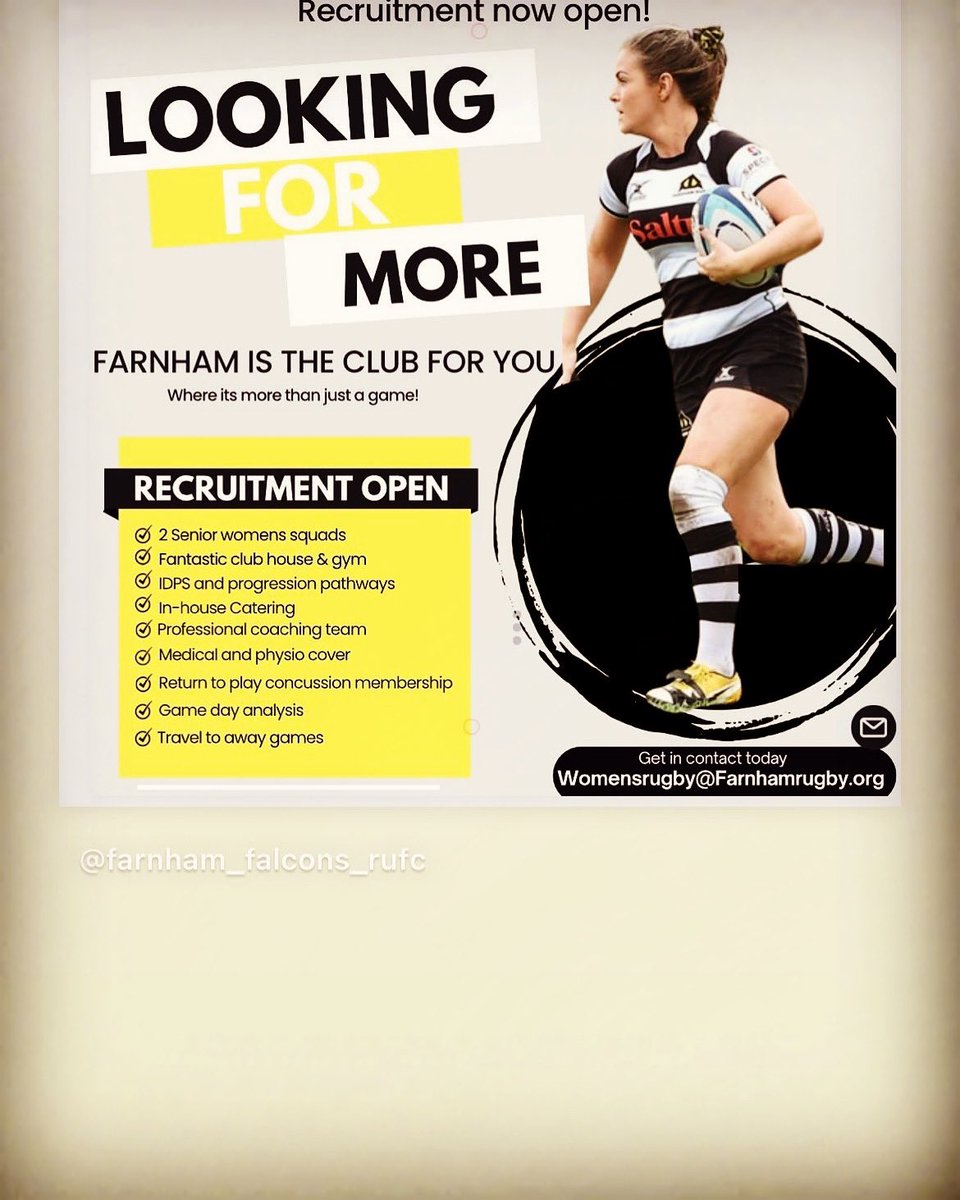 Try something new! It’s fun. You will get fit and be part of an amazing team on women! 🤘🏻. @FarnhamWomens #Smash. #secondrow #ViceCaptain. #GetInvolved