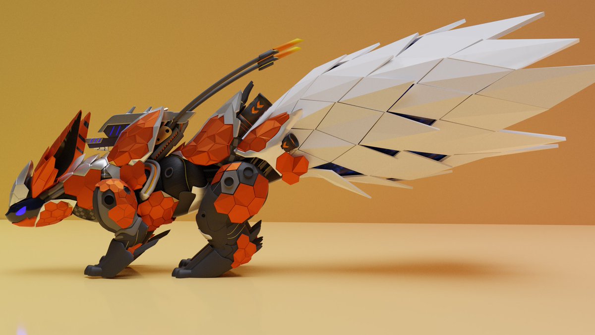 Edemilioo's tweet photo. @Xezeno1 I made this 3D model of your mechaflareon, I hope you like it 🧡 https://t.co/NFK5aPiGm0
