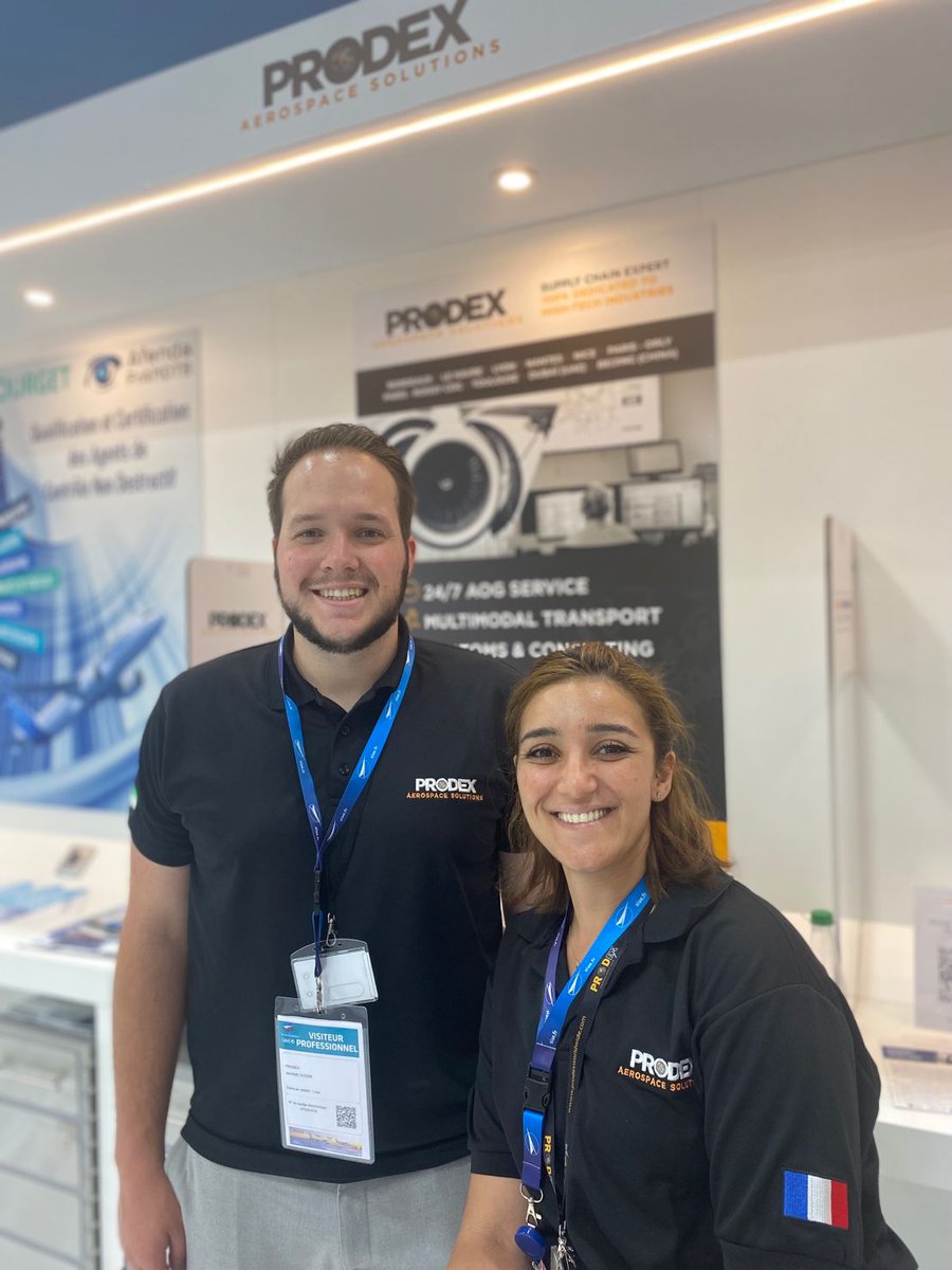 AeroLogGroup's tweet photo. Their presence at the Paris Air Show demonstrates their continuous drive for innovation and their passion for pushing the boundaries of what is possible in aerospace logistics.

#AerospaceLogisticsGroup #PRODEXAerospaceSolutions #ParisAirShow #Innovation #AerospaceIndustry https://t.co/Ol0XOWzeVM