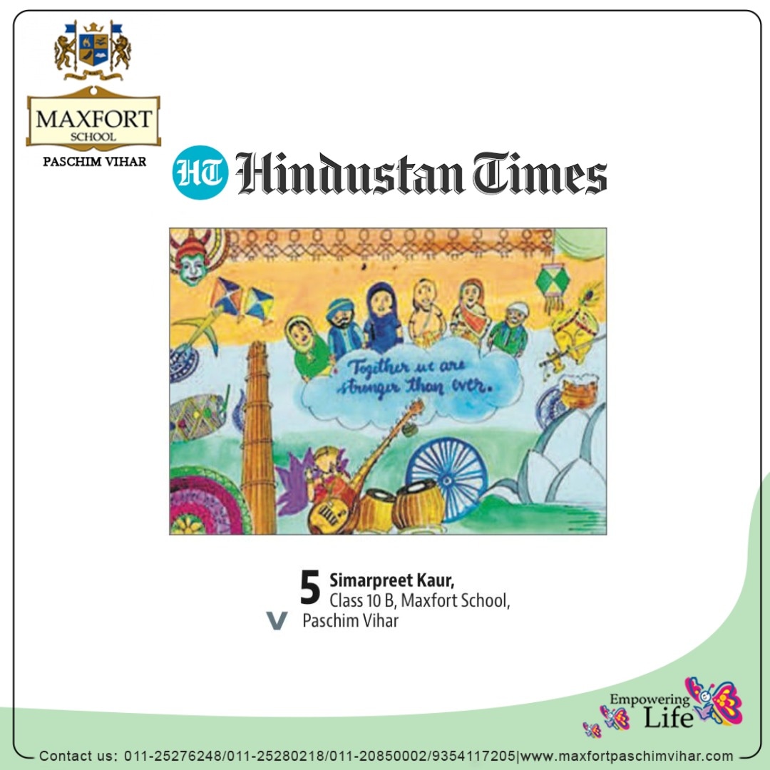 Student of Maxfort School, Paschim Vihar, participated in an ART competition. 

#MaxfortPV #school #HindustanTimes #newspaper #artcompetition