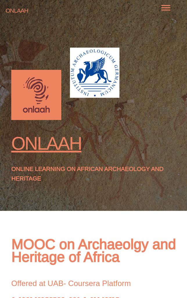 Breaking! After so many years of organising, writing and recording, it's done. Our '#Archaeolgy & #Heritage of #Africa' course is online. Go to our ONLAAH page for more context and proceed  to the course
onlaah.com/course-on-arch…
Funded & supported by @dai_weltweit @GermanyDiplo