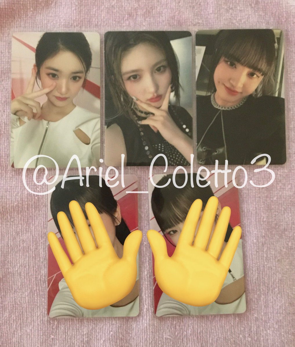 Ariel_Coletto3's tweet photo. IVE交換　WAVE

[譲]画像1枚目(ガウル、リズ、イソ)

[求]👑ウォニョン

郵送にて交換希望です。
お気軽にリプ・DMください。

#IVE #IVE_WAVE #IVE交換 #IVEトレカ 
#IVEトレカ交換 #IVE買取 https://t.co/lB8XLSRtdC