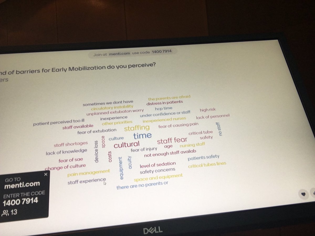 ors_gaw's tweet photo. ⁦@e_ista⁩ talking about barriers to early mobilisation #ESPNIC2023 ⁦@ESPNIC_Society⁩ and tremendous impact on MVdays LOS and PiCS P https://t.co/cXIS4Nvc6i