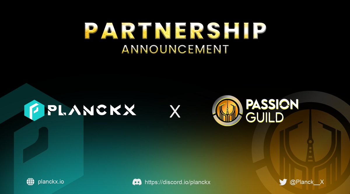🥳PlanckX new #partnership with <a href="/PassionGuild_io/">Passion Guild - Web 3.0 Lovers</a>.

Passion Guild is an agency that brings news, knowledge, and insights to the crypto enthusiasts community &amp; investors from all over the world through their research &amp; analysis.📊

🚀Explore more：
t.me/PassionGuild

#GameFi