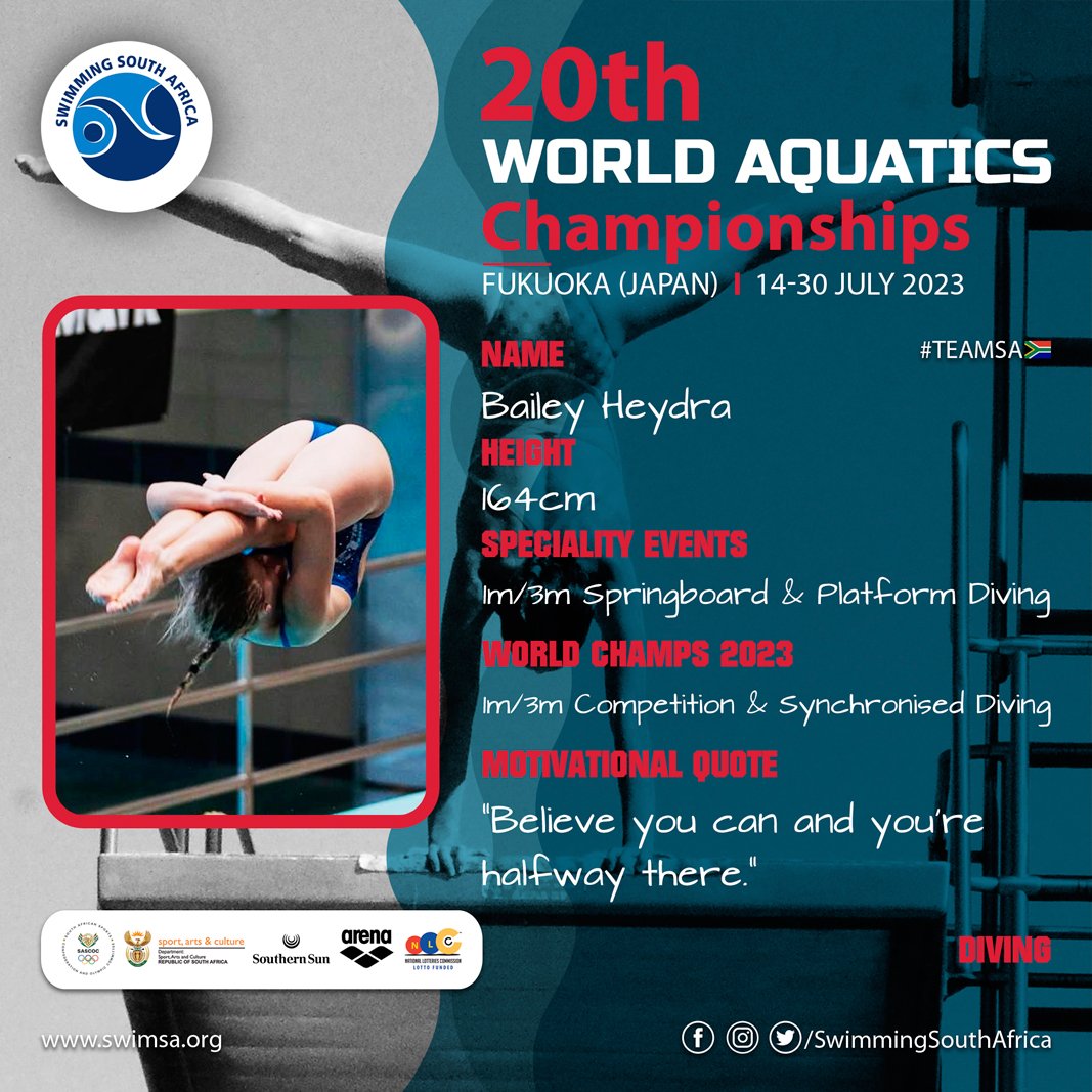 20th World Aquatics Championships 2023 - Athlete Profile (Diving): <a href="/BaileyHeydra/">Bailey Heydra</a> 

#20thWorldAquaticsChampionships2023 #AthleteProfiles #Diving
