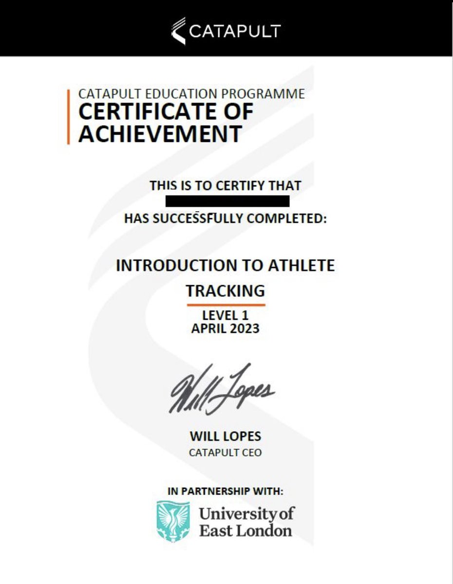 Our MSc Sport Analytics students enjoyed completing an Athlete Tracking CPD in collaboration with our partner <a href="/catapultsports/">Catapult</a>. Thanks for coming down and delivering <a href="/JzfBkr/">Jozef Baker</a> 🙌🏽