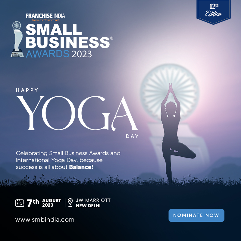 Get your business in shape and embrace the spirit of yoga to take it to new heights! Happy International Yoga Day! 🧘‍♀️🕊️☮️

Nominate Now: smbindia.com

Date: 7th August, JW Marriott, New Delhi

#smallbusinessaward2023 #smallbusiness #supportsmallbusiness