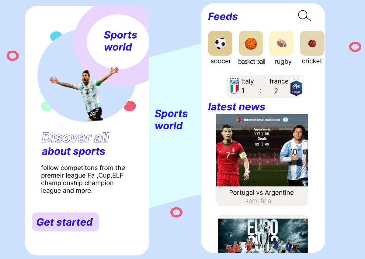 'Step into the Exciting World of Sports with Sports World App! Thrilled to share my latest UI/UX design project, the immersive Sports World app. Check it out and give your feedback in comments.
#uiuxdesign  #mobileappdesign  #userinterfacedesign #sportsworldapp #designinspiration